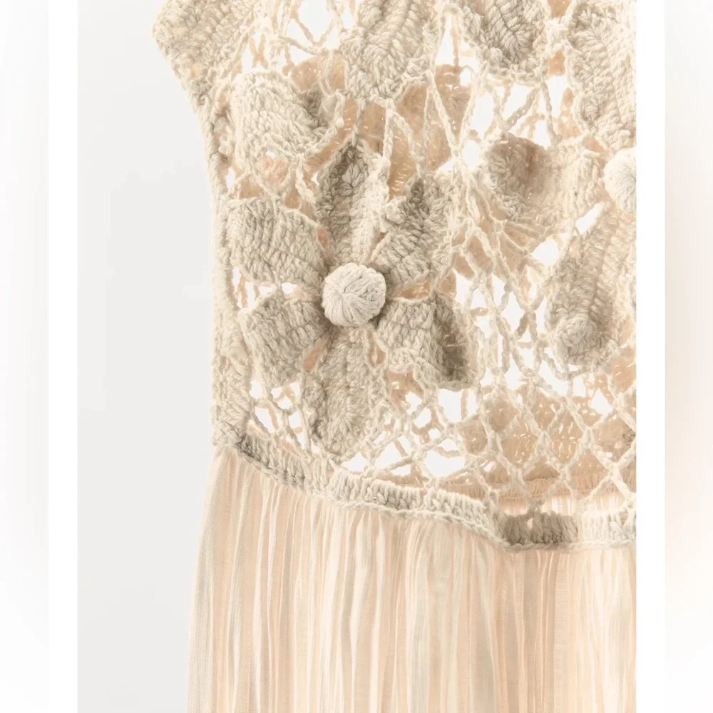 Zara Floral Embroidery Combination Dress - Picture 8 of 11